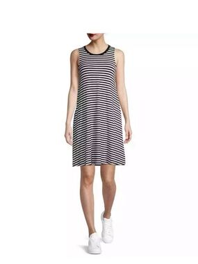 Time And Tru sleeveless stripe Tshirt dress XL